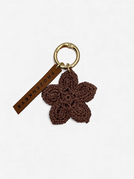 breloki Brelok Kwiat Brązowy