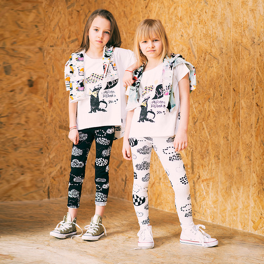 spodnie dla dziewczynki "Magiczne chmury " Legginsy