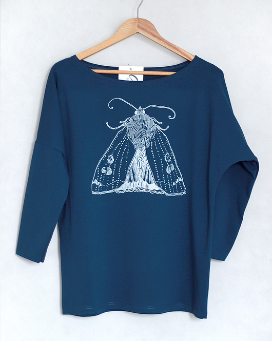 ĆMA bluzka oversize bawełniana blue Gabriela Krawczyk