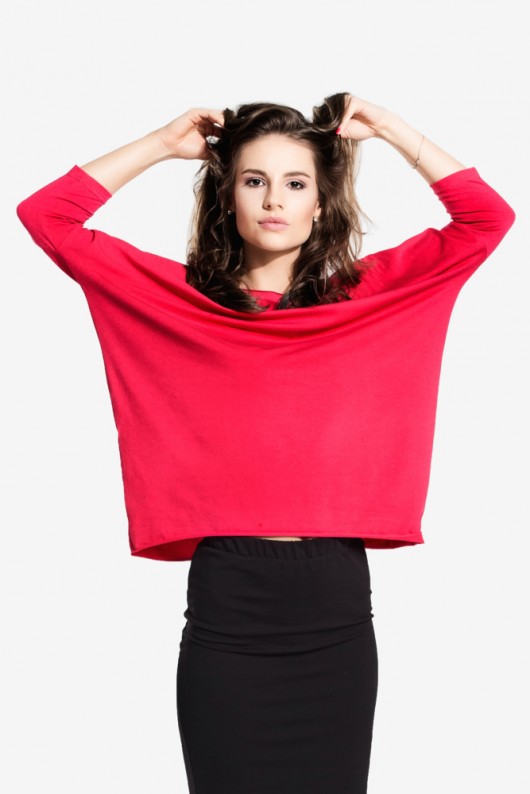Oversized tee mint-and-pepper