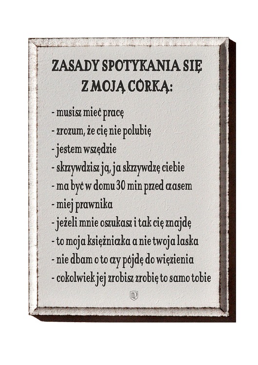 Tabliczka dla taty LV Home