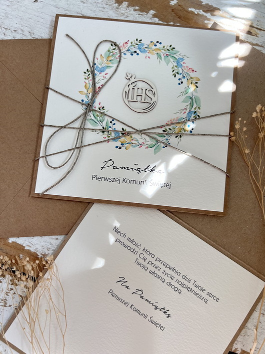 kartki na komunię Kartka komunijna - pamiątka I Komunii Świętej