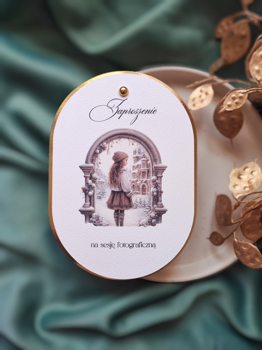 kartki scrapbooking Voucher na sesję zdjęciową 5szt różne wzory