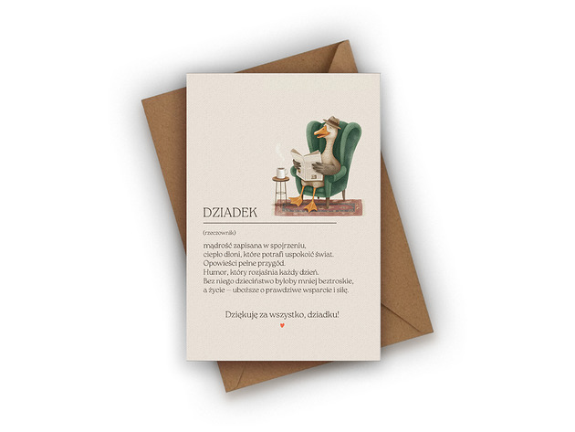 kartki okolicznościowe - wydruki Kartka na Dzień Dziadka- DZIADEK