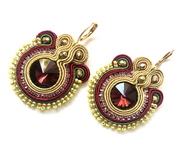 kolczyki soutache Sutaszowe kolczyki BILBAO