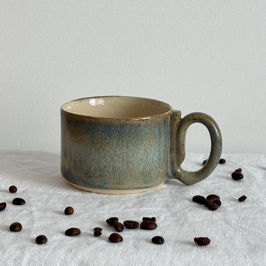 kubki Kubek Ceramiczny 250ml - Srebrny Turkus