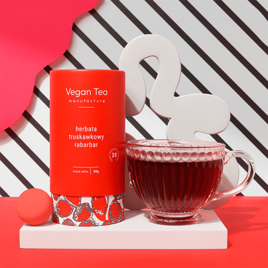 kuchnia - różne Herbata owocowa Truskawkowy Rabarbar Vegan Tea