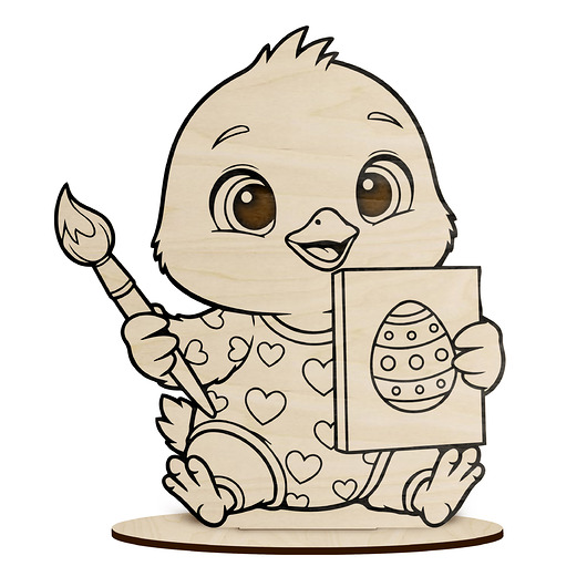 ozdoby wielkanocne Kurka Ozdoba Wielkanocna Figurka do Koszyka Kolorowanka Drewniana na Święta