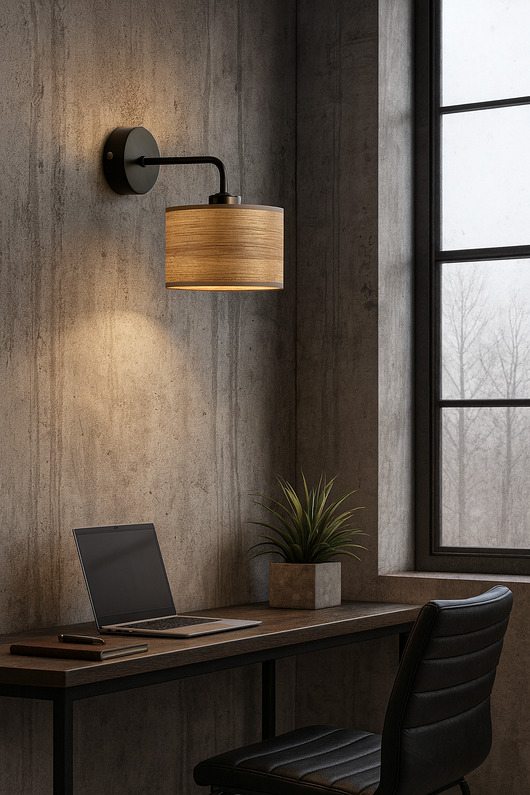 kinkiety Nowoczesny kinkiet do sypialni AURORA ECO z designerskim abażurem