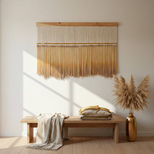 makramy Bardzo duża makrama na ścianę GOLDEN SAND