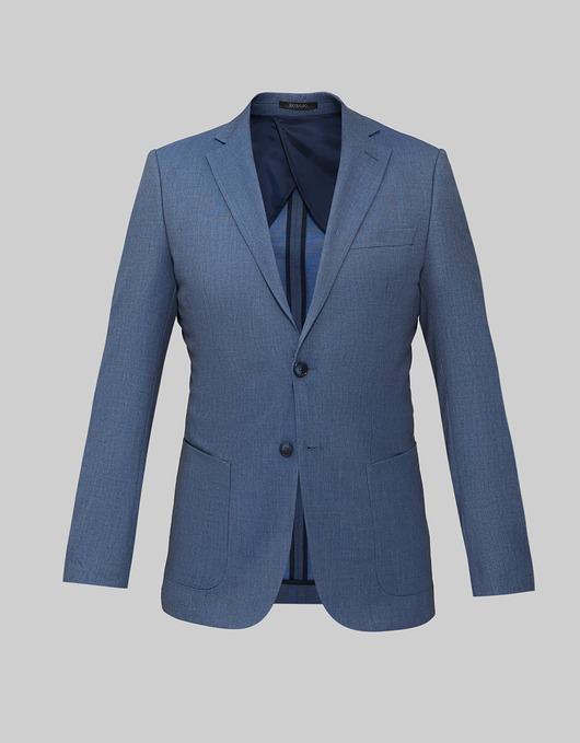marynarki męskie Marynarka do zestawu teglio niebieski slim fit