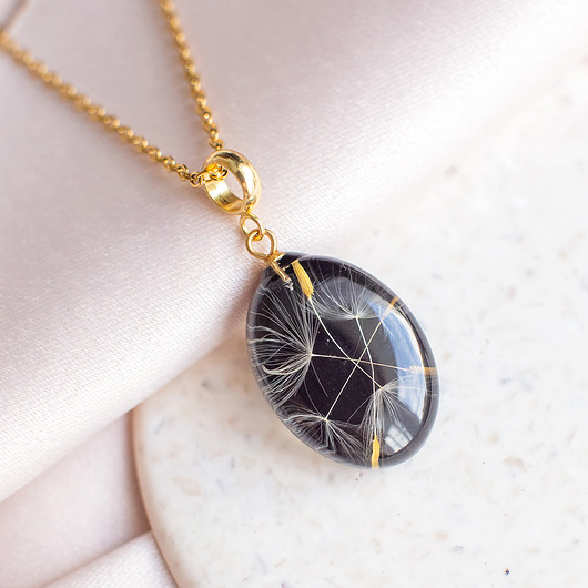 wisiory Wisiorek z rzęsek dmuchawca