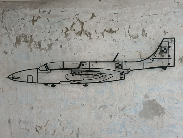 Ozdoby na ścianę Iskra PZL TS-11 metalowa ozdoba na ścianę 3D