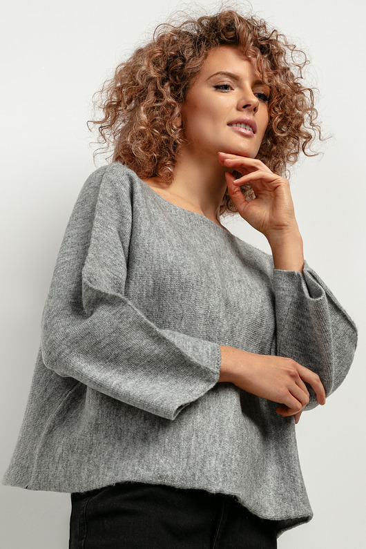 swetry damskie  Luźny sweter z szerokim rękawem, T418, one size