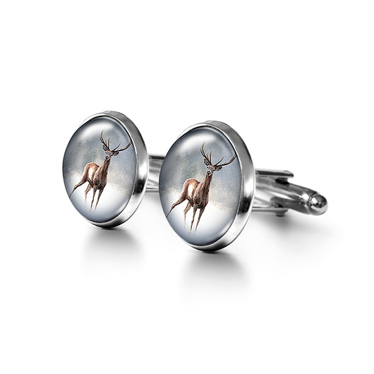 spinki do mankietów Jeleń 2 - spinki do mankietów