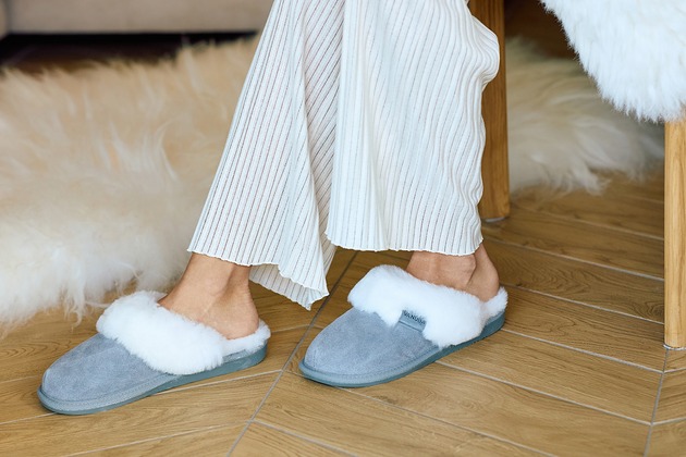 kapcie damskie Ekskluzywne skórzane kapcie Vanuba