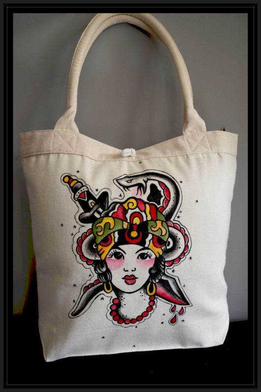 Traditional tattoo bag,eco,zakupy xxl MadMoiselle Hooch