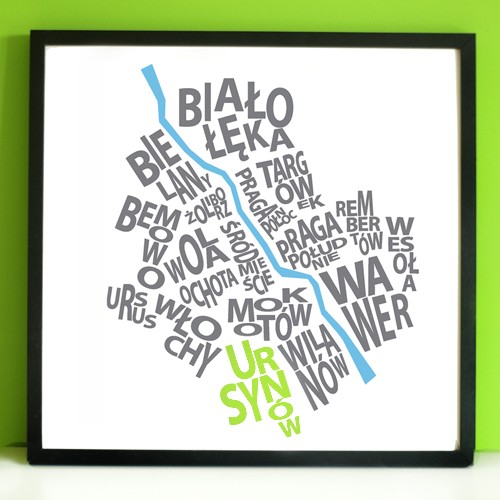 Grafika Warszawska Limonkowy Ursynów ONE MUG A DAY
