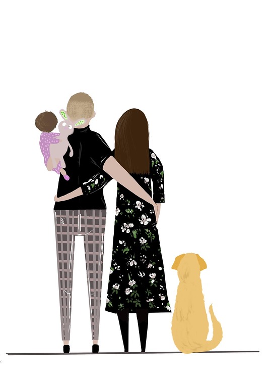 grafiki i ilustracje Personalizowany obrazek rodzinny