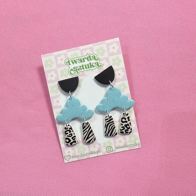 kolczyki - inne Unikatowe kolczyki we wzory