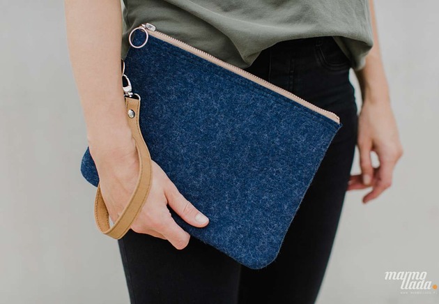 kopertówki Marmollada - kopertówka filcowa indygo + b