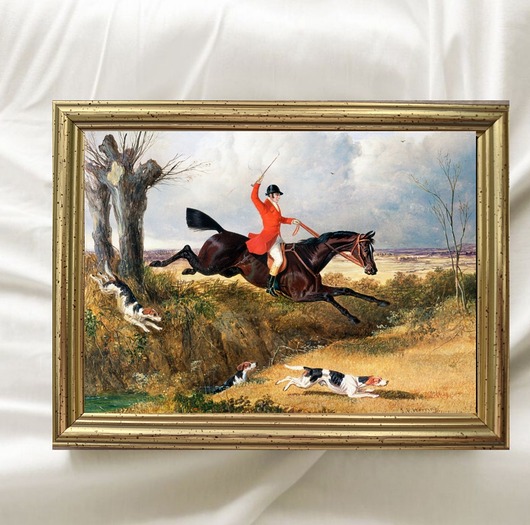 obrazy PLAKAT vintage polowanie sztuka angielska