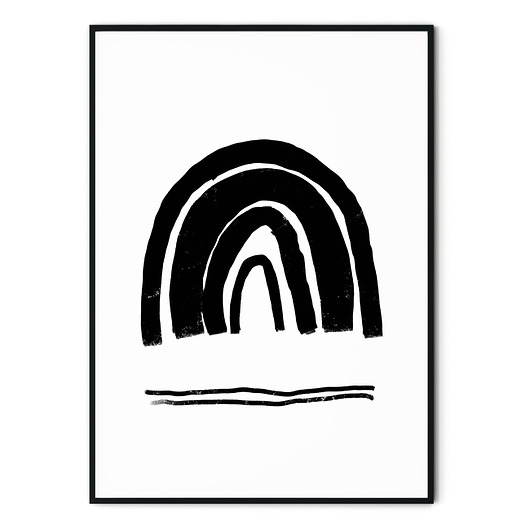 Plakat skandynawski B&W Abstrakcja no. 2  myscandi