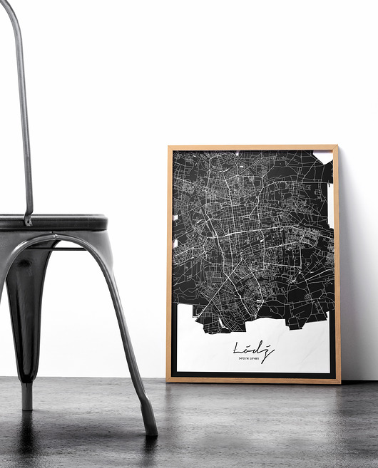 Plakat Łódź mapa Peszkowski Graphic