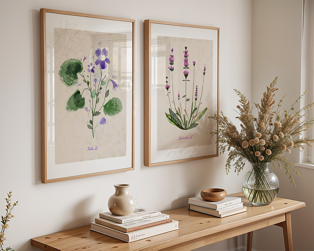 plakaty 2 ilustracje botaniczne  A3
