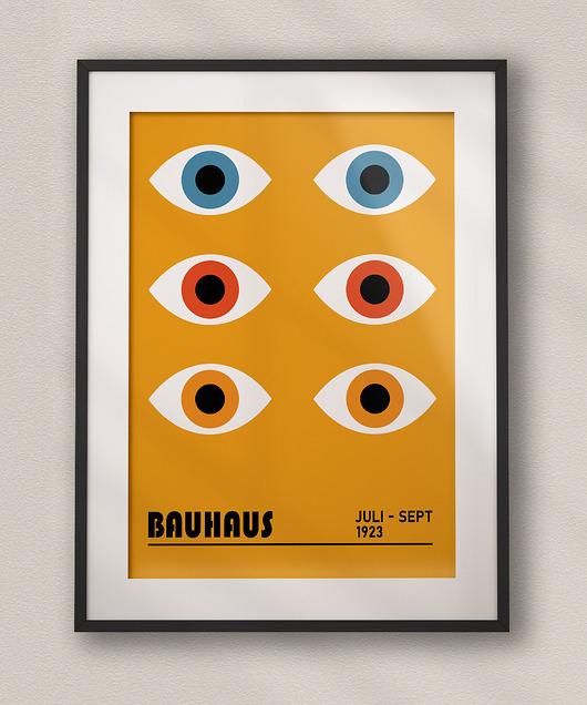 plakaty Minimalistyczny plakat - Bauhaus #17 - Do salonu, sypialni, biura