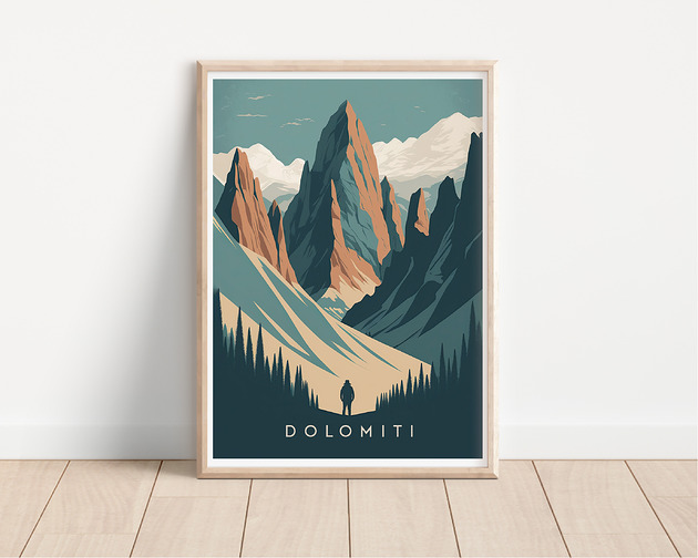 plakaty Plakat Dolomity passe-partout
