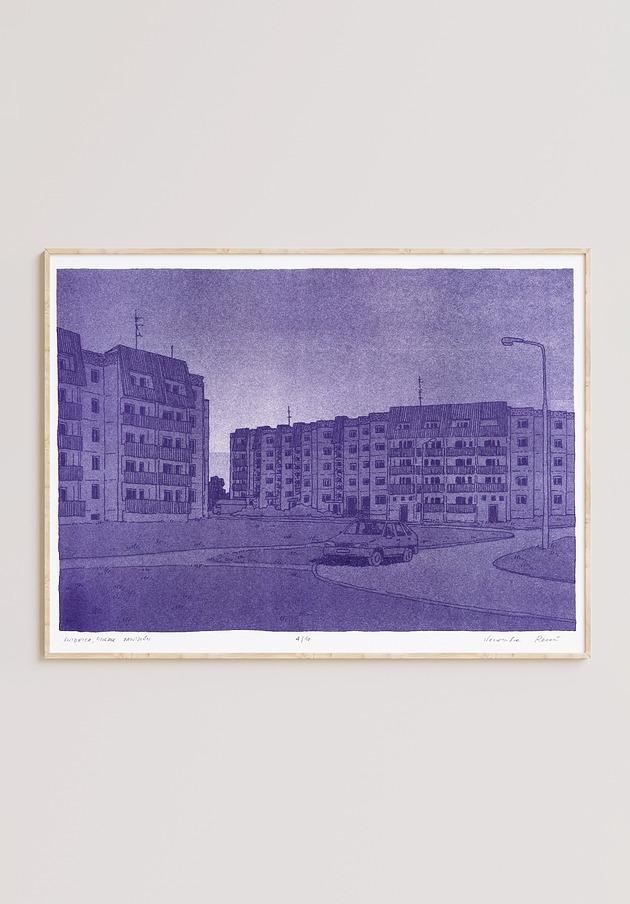 plakaty Plakat RISO Blokowisko o świcie