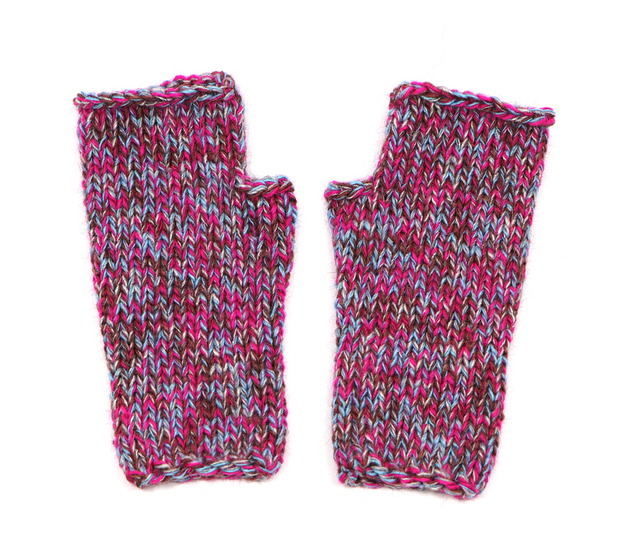 rękawiczki damskie Mitenki Lidia-bezszwowe rękawiczki bez palców z krótkim kciukiem