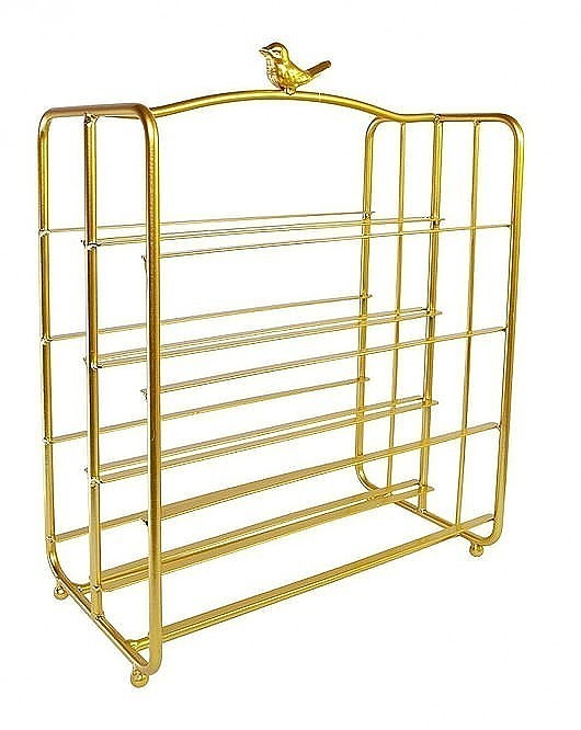Stojak na Wino Metalowy z Ptaszkiem Gold MIA home