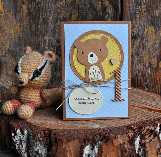 kartki scrapbooking Kartka na roczek