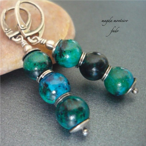 Kolczyki Swarovski chryzokole fado
