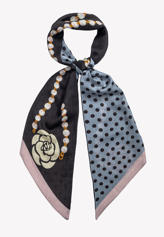 szale damskie Elegancki szal szalik kaszmir z jedwabiem na szyję 16x145 cm