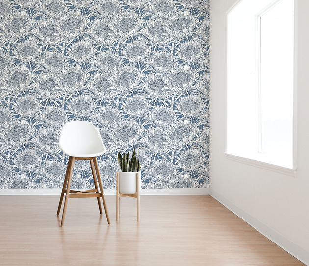 tapety i naklejki ścienne Tapeta Protea Blue. Charming.