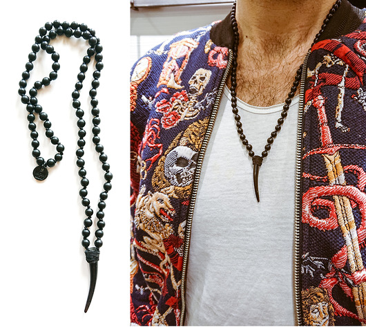 biżuteria męska black hunter . naszyjnik z kłem