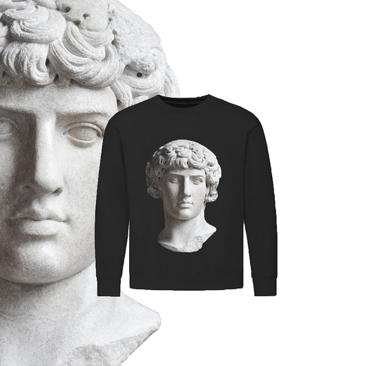 bluza bez kaptura damska Czarna BLUZA DAVID UNISEX