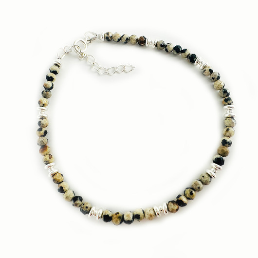 bransoletki z kamieni naturalnych SALT AND PEPPER  bransoletka  JASPIS, kamienie naturalne