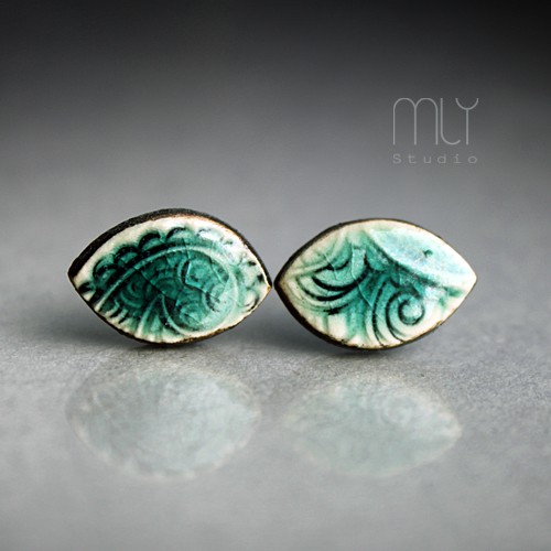 Kolczyki ceramiczne Orient Magda Łysiak