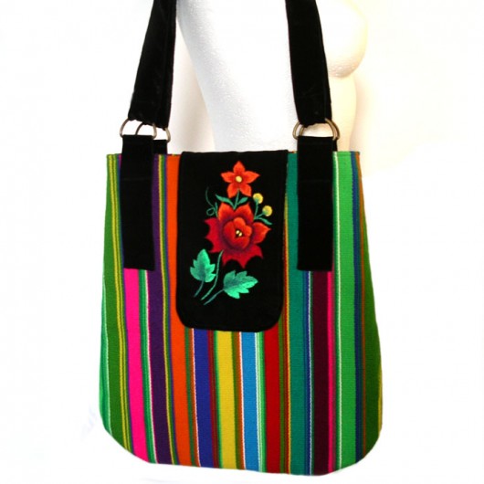 Art-Multicolor-Stripes_Messenger Bag  na ludowo
