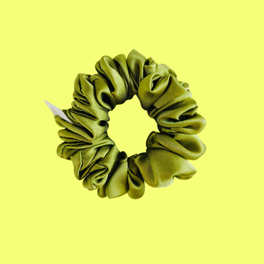 gumki do włosów Gumka jedwabna, scrunchie, frotka soczyste jabłko MIDI