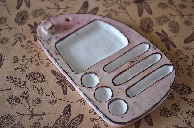 dodatki - różne Paletka ceramiczna ręcznie robiona