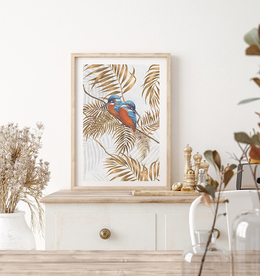 plakaty Plakat Kingfisher Gold Palm