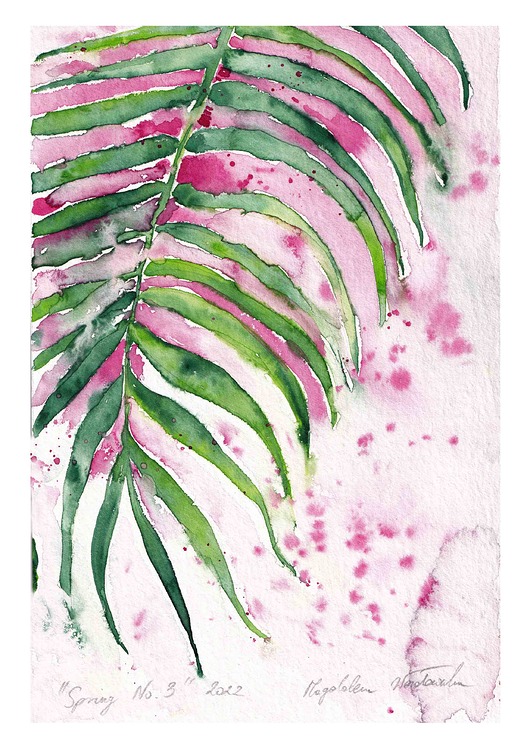 grafiki i ilustracje Liść Palmy Ilustracja Botaniczna