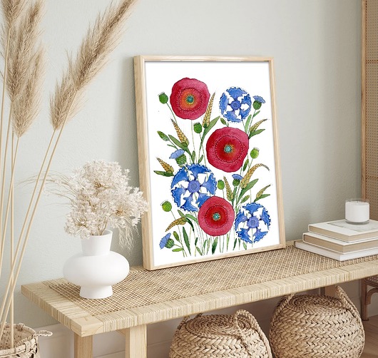 grafiki i ilustracje Maki i chabry