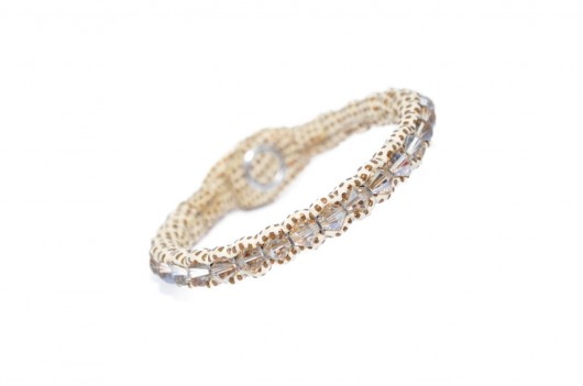 Deva Gold Crystals Wrapped in Golden Beige  Joccos Design