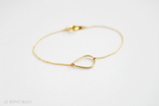 bransoletki złote 16k Gold Plated Teardrop Bracelet